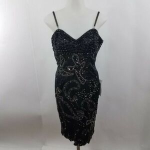Mandalay Lord & Taylor Gray Beaded Spaghetti‎ Strap